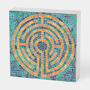 LABYRINTH II 6x6 Wood Box Sign