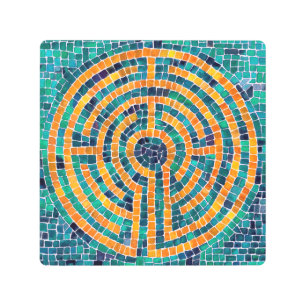 LABYRINTH II 8x8 Metal Wall Art