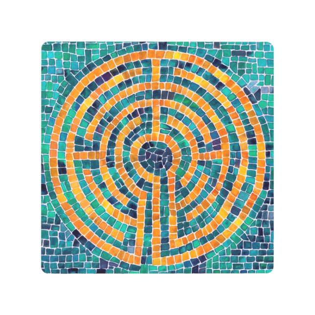 LABYRINTH II 8x8 Metal Wall Art (Front)