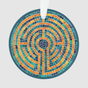 LABYRINTH II Acrylic Circle Ornament