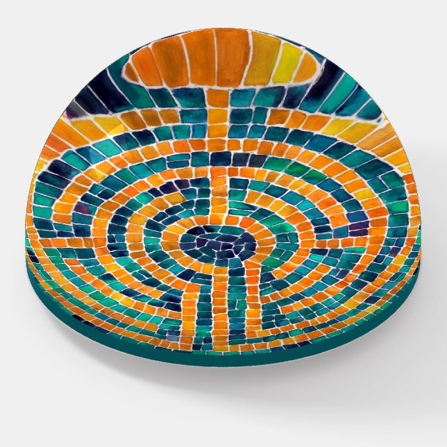 LABYRINTH II Dome Paperweight (Angled)