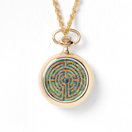 LABYRINTH II Gold Necklace Watch