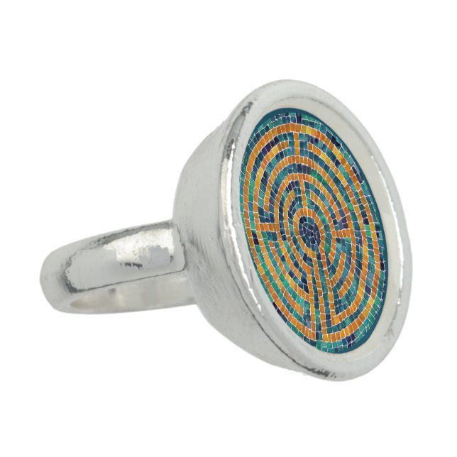 LABYRINTH II Sterling Silver Ring (Side)