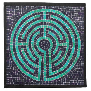 LABYRINTH III 12"x12" Cloth Cocktail Napkin