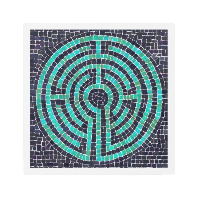 LABYRINTH III 12x12 Metal Wall Art - White (Front)