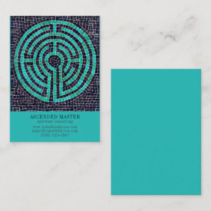 LABYRINTH III 3.5x2.5 Business Card - Turquoise