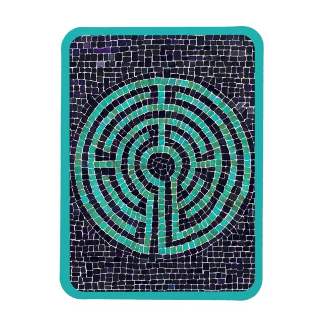 LABYRINTH III 3x4 Flexible Magnet - Turquoise (Vertical)