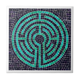 LABYRINTH III 4.25x4.25 Ceramic Tile - White