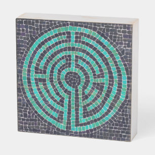 LABYRINTH III 6x6 Wood Box Sign
