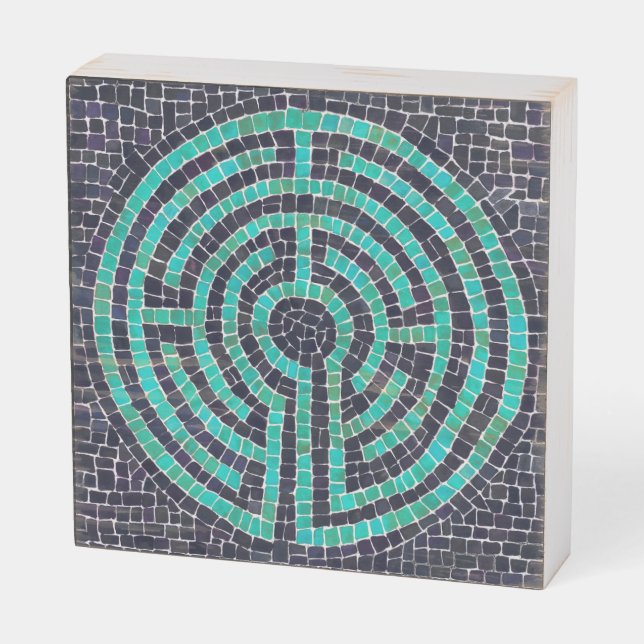 LABYRINTH III 6x6 Wood Box Sign (Angled Horizontal)