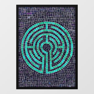 LABYRINTH III 8x11 Window Cling - Black