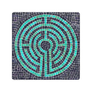 LABYRINTH III 8x8 Metal Wall Art