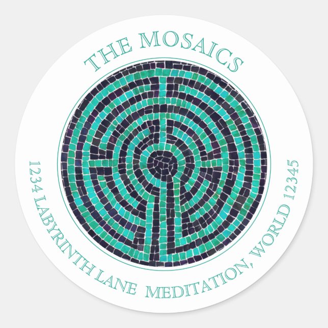 LABYRINTH III Large Address Seals - White  (Front)