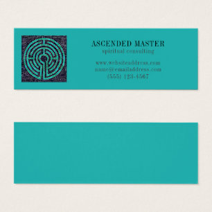 LABYRINTH III Mini Business Card - Turquoise
