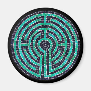 LABYRINTH III Round Magnet - Black
