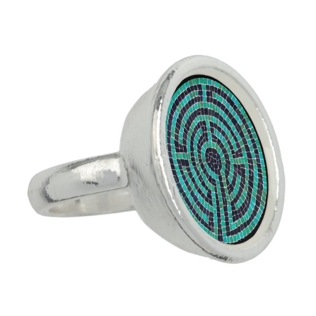LABYRINTH III Sterling Silver Ring (Side)