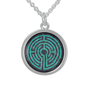 LABYRINTH III Sterling Silver Round Necklace