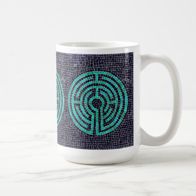 LABYRINTH III Tall White Mug (Right)