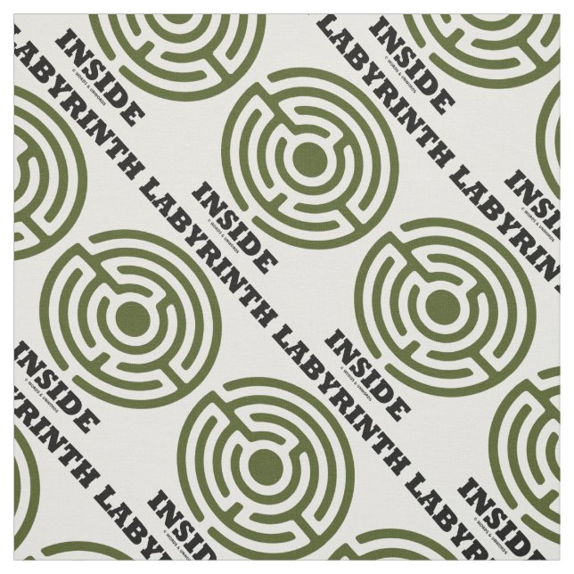 Labyrinth Inside Psyche Psychological Humor Fabric (Swatch)