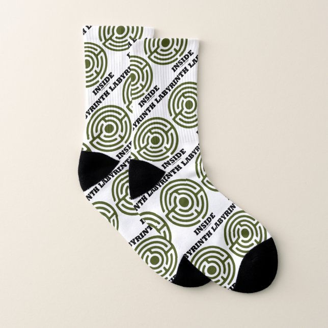 Labyrinth Inside Psyche Psychological Humor Socks (Pair)