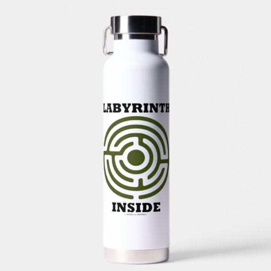 Labyrinth Inside Psyche Psychological Humor Water Bottle