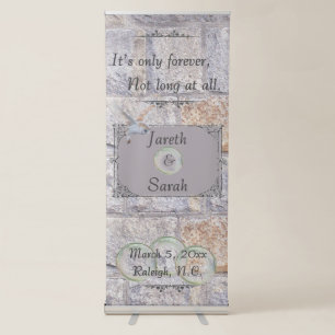 Labyrinth It’s Only Forever Wedding Owl Retractable Banner