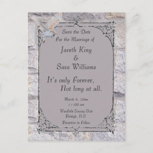Labyrinth It’s Only Forever Wedding Save the Date Announcement Postcard