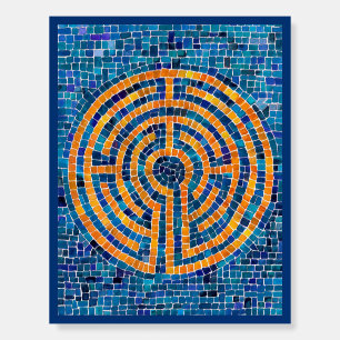 LABYRINTH IV 11x14 Foam Board - Blue