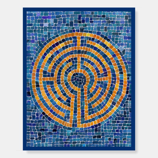 LABYRINTH IV 11x14 Foam Board - Blue (Front)