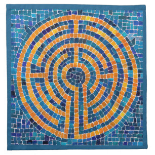 LABYRINTH IV 12"x12" Cloth Cocktail Napkin
