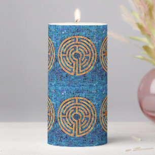 LABYRINTH IV 3x6 Pillar Candle