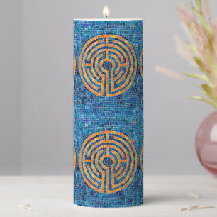 LABYRINTH IV 3x8 Pillar Candle