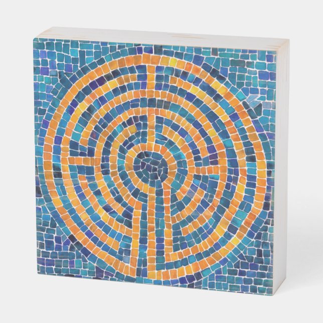 LABYRINTH IV 6x6 Wood Box Sign (Angled Horizontal)