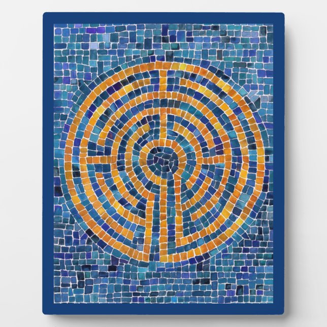 LABYRINTH IV 8x10 Plaque with Easel - Blue (Front)