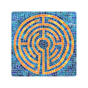 LABYRINTH IV 8x8 Metal Wall Art