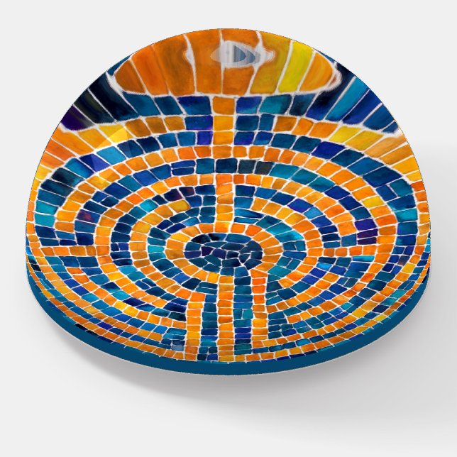 LABYRINTH IV Dome Paperweight (Angled)