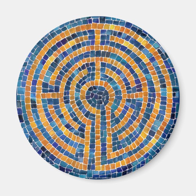 LABYRINTH IV Round Magnet  (Front)