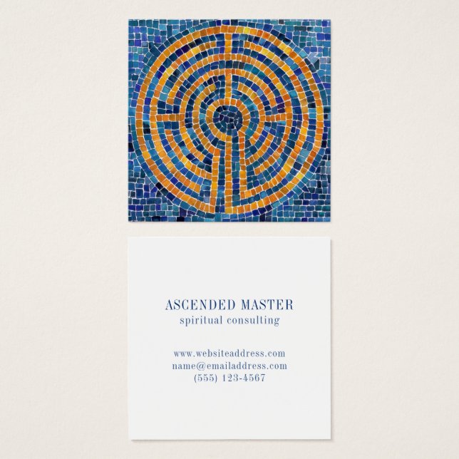 LABYRINTH IV Square Business Card  (Front & Back)