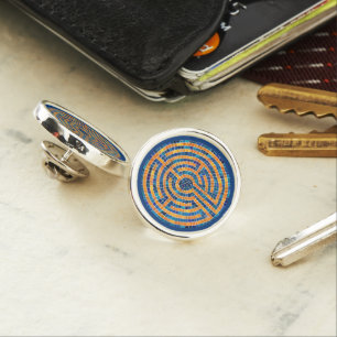 LABYRINTH IV Sterling Silver Lapel Pin