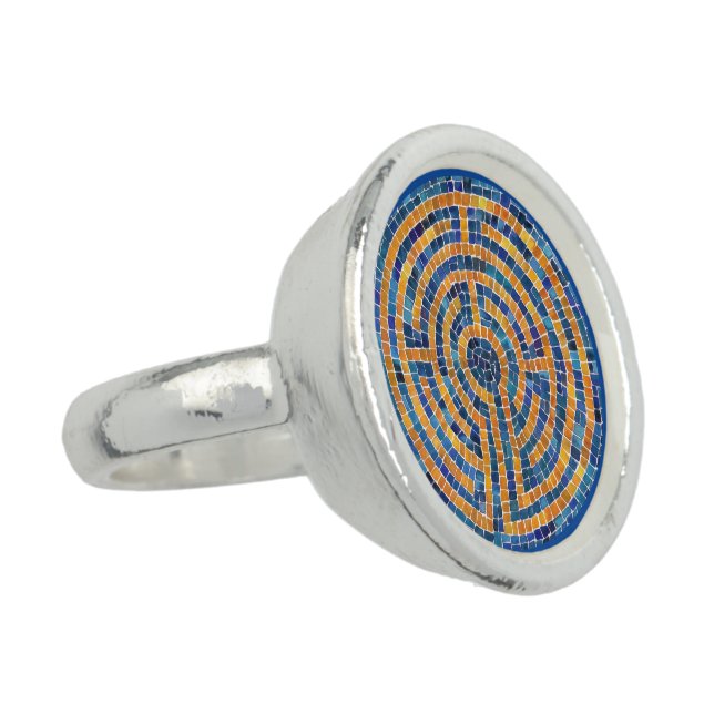 LABYRINTH IV Sterling Silver Ring (Side)
