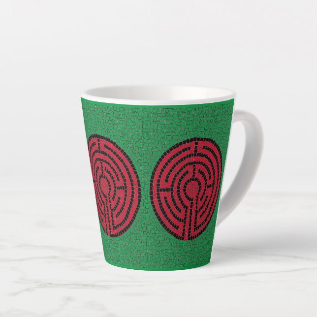 LABYRINTH IX Latte Mug (Right Angle)