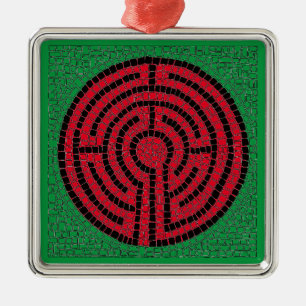 LABYRINTH IX Premium Square Ornament