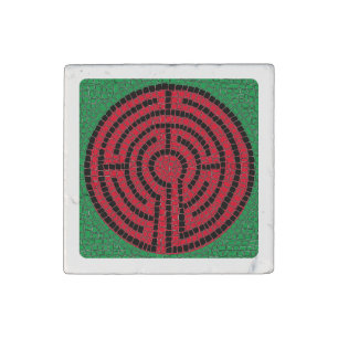 LABYRINTH IX Primed Marble Magnet 