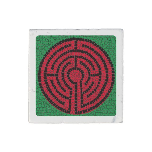 LABYRINTH IX Primed Marble Magnet  (Front)
