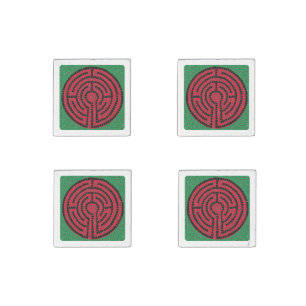 LABYRINTH IX Primed Marble Magnets (4) 