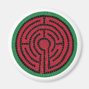 LABYRINTH IX Round Magnet 