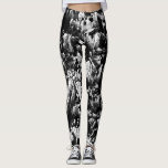 Labyrinth Leggings<br><div class="desc">Black and white petrified wood design that gives the appearance of a medieval labyrinth.</div>