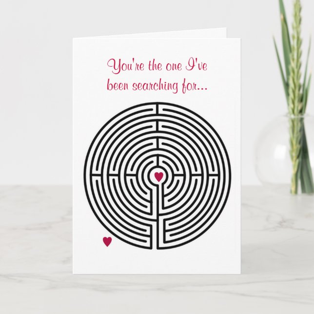 Labyrinth Love Valentine's Day Holiday Card (Front)