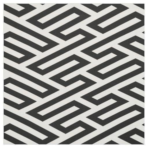 Labyrinth Maze Geometric Fabric