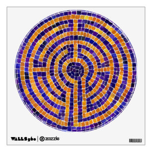 LABYRINTH MOSAIC 12" Circle Wall Decal
